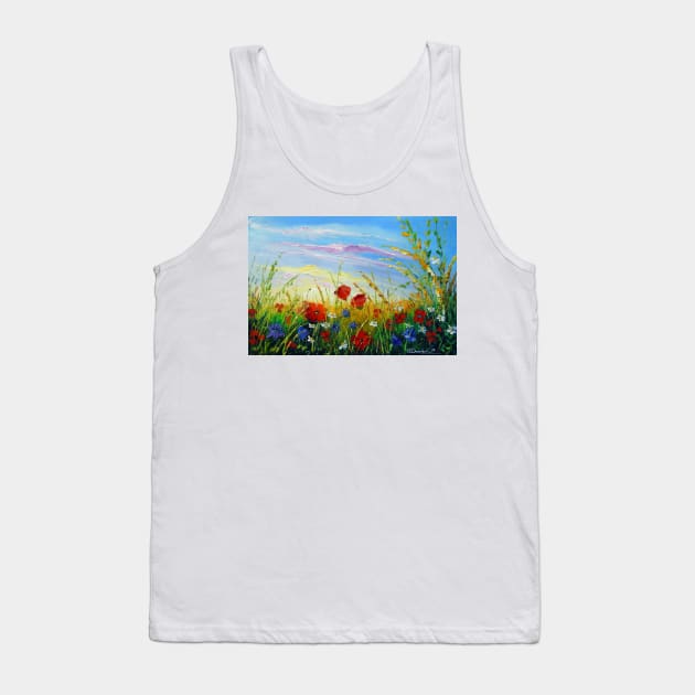 Summer flowers in the field Tank Top by OLHADARCHUKART